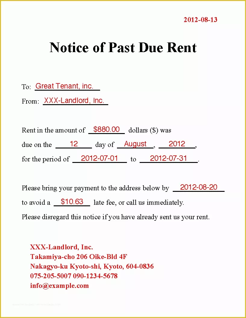 Free Past Due Letter Template Of 10 Best Of Past Due Notice Example Past Due