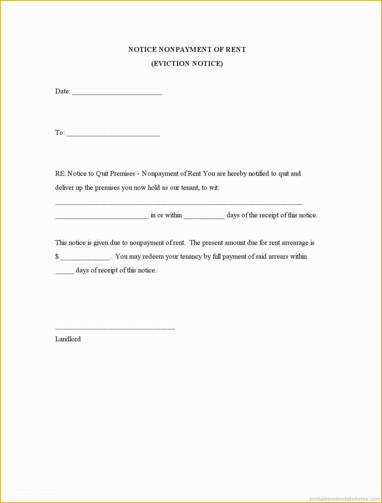 Free Past Due Letter Template Of Free Tenant Eviction Letter Template Samples