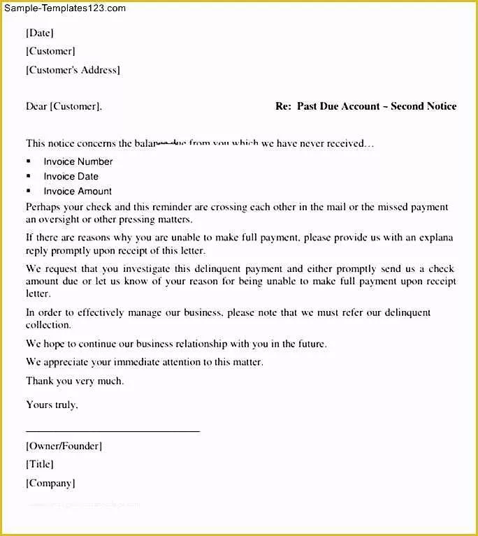 Free Past Due Letter Template Of Fresh Past Due Letter Template