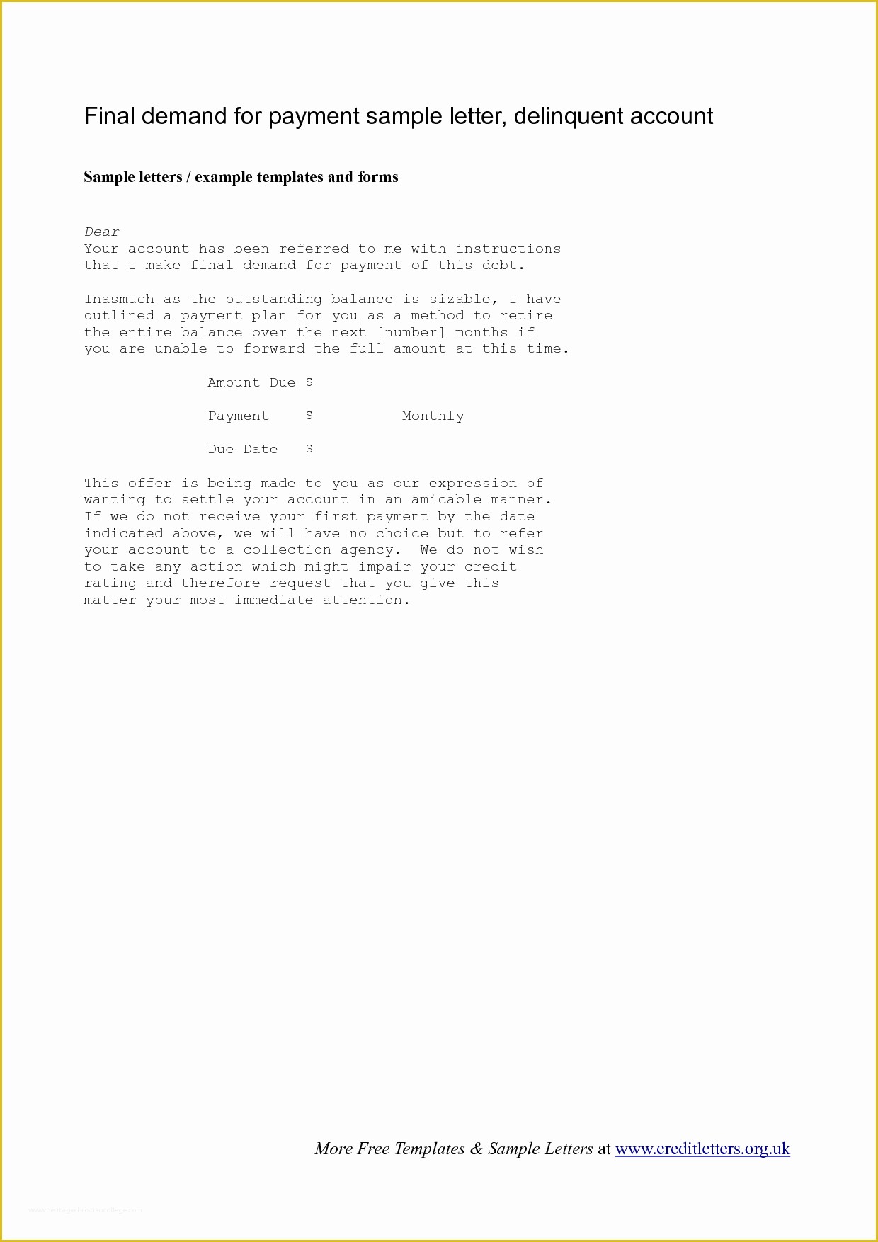 Free Past Due Letter Template Of Fresh Past Due Letter Template