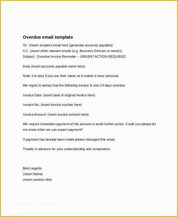Free Past Due Letter Template Of Overdue Invoice Letter 6 Free Word Pdf Documents