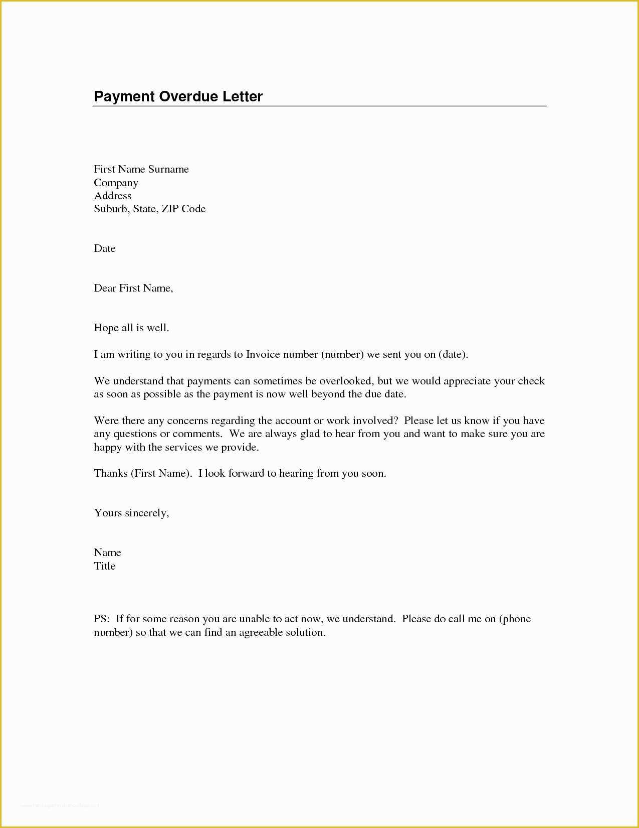 Free Past Due Letter Template Of Past Due Invoice Letter Template Collection