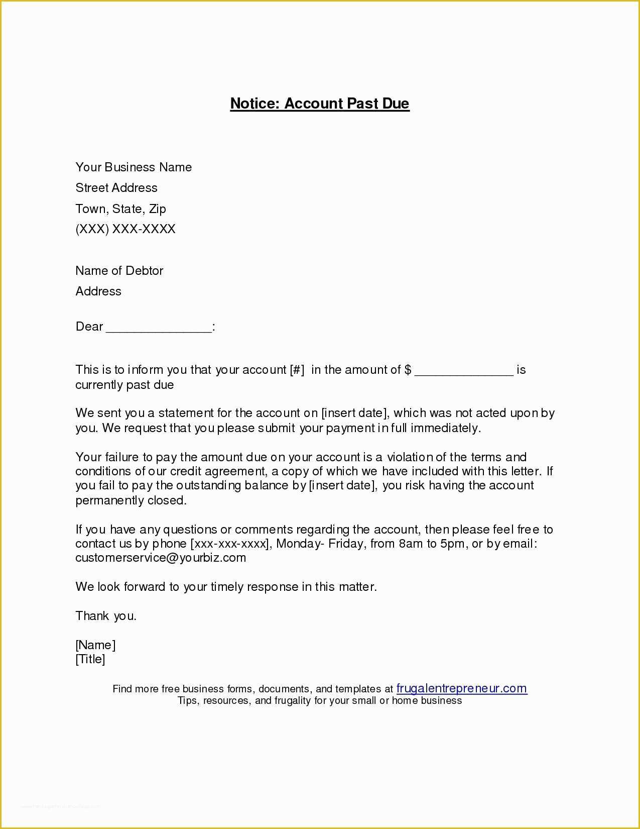  Free Past Due Letter Template Of Past Due Invoice Letter Template 