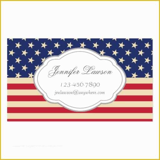 Free Patriotic Business Card Templates Of Custom American Flag Business Card Template