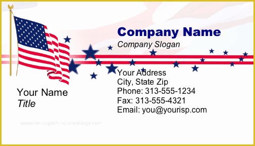 Free Patriotic Business Card Templates Of Patriotic Business Card