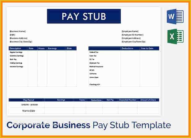 Free Pay Stub Template Download Of 5 Sample Paycheck Stub Pdf