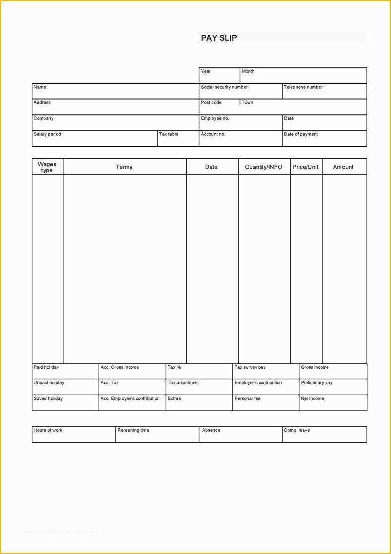 Free Pay Stub Template Download Of 9 Free Pay Stub Templates Word Pdf Excel format