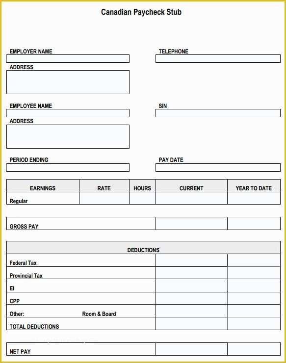 Free Pay Stub Template Download Of Pay Stub Template 9 Free Pdf Doc Download