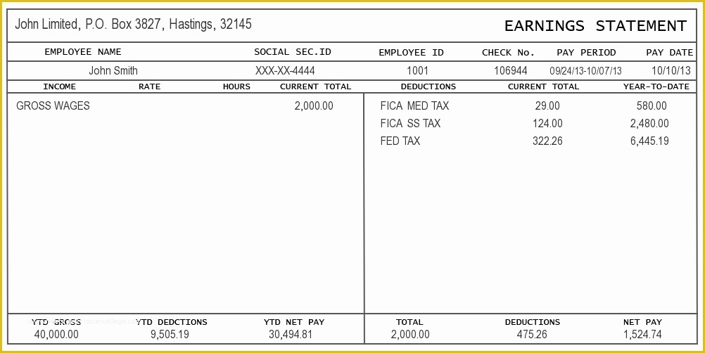 Free Pay Stub Template Of 7 Free Check Stub Template Printables