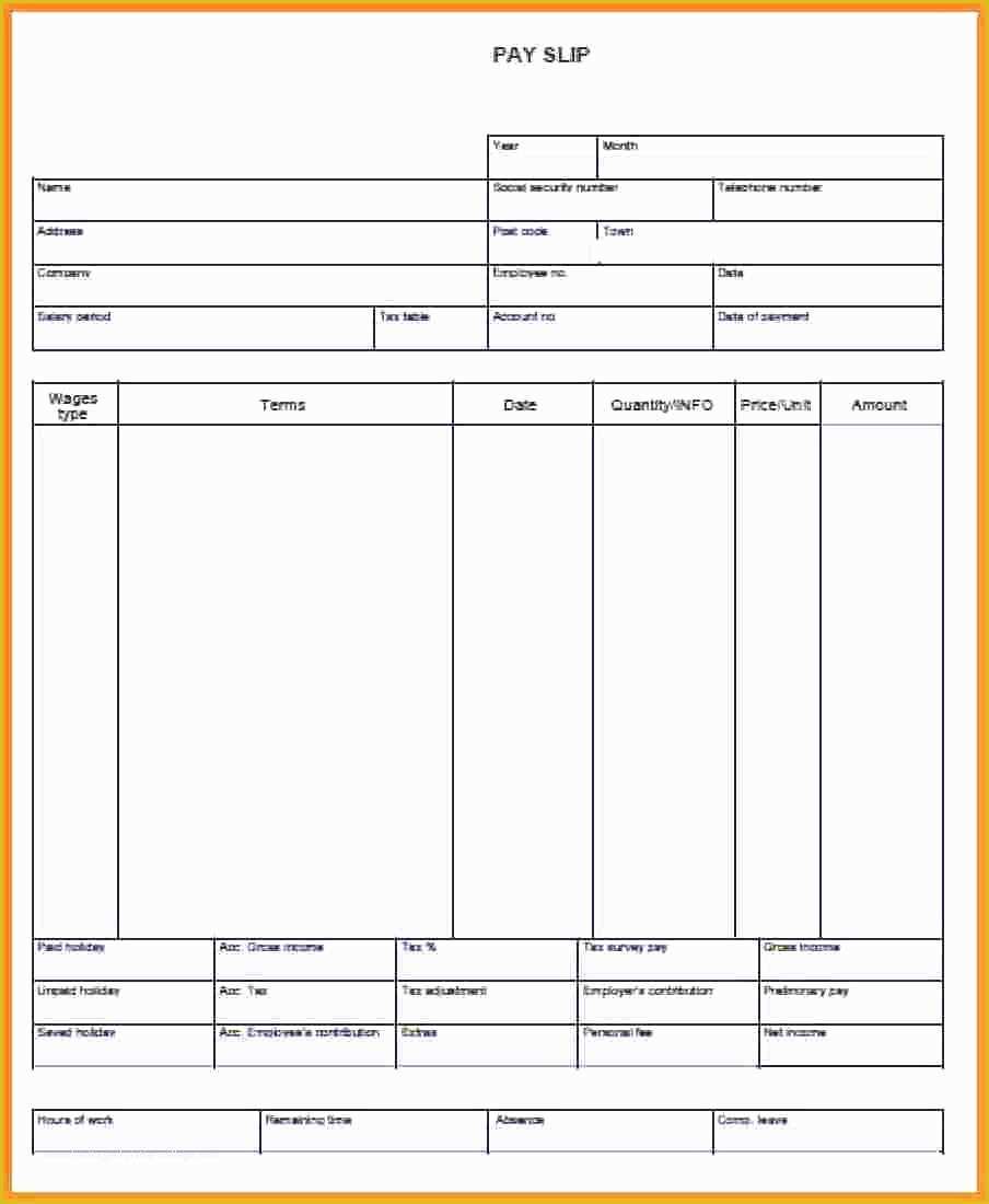 Free Pay Stub Template Of Blank Pay Stubs Template Example Mughals