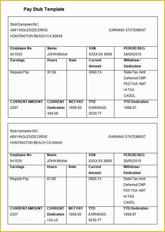 Free Pay Stub Template Of top 4 Resources to Get Free Pay Stub Templates Word