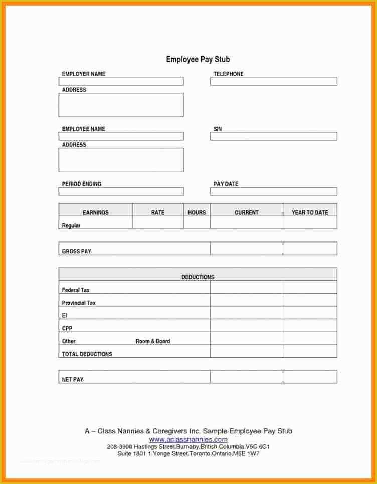 Free Pay Stub Template Word Of 10 Pay Stub Template Word