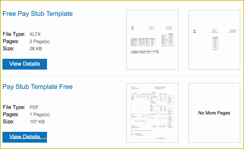 Free Pay Stub Template Word Of 16 Paycheck Stub Template In Microsoft Word