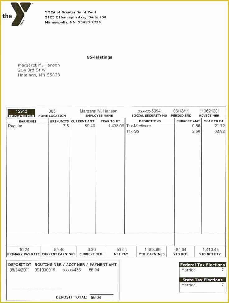 Free Pay Stub Template Word Of 5 Printable Pay Stub Templates In Word format Excel Template