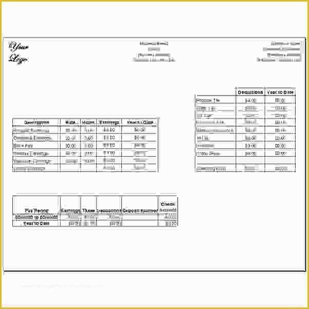 Free Pay Stub Template Word Of 8 Blank Pay Stubs Templateagenda Template Sample