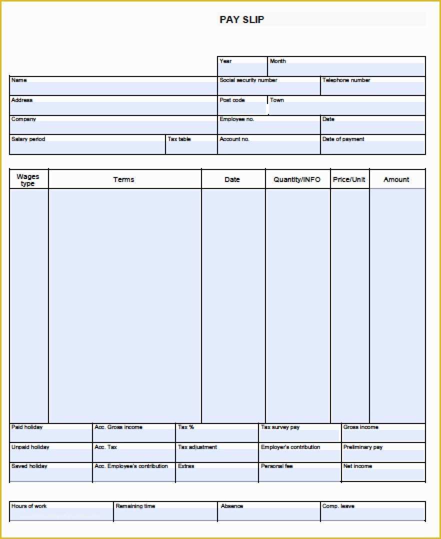 Free Pay Stub Template Word Of Download Blank Pay Stub Templates Excel Pdf