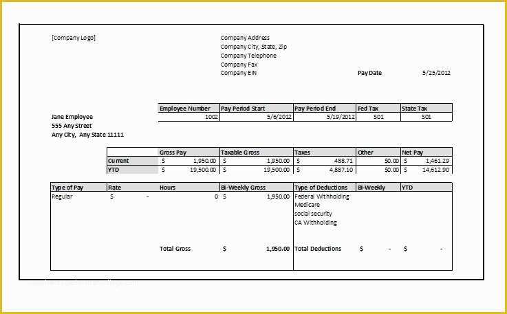 Free Pay Stub Template Word Of Fake Pay Stub Template Beepmunk