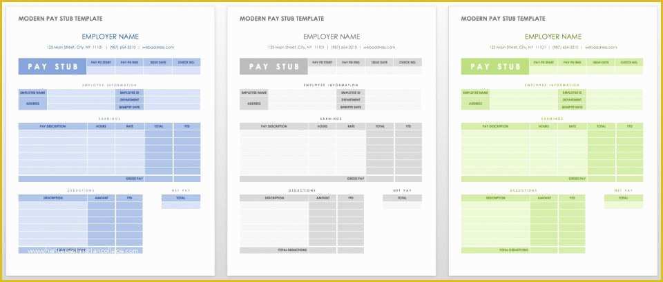 Free Pay Stub Template Word Of Free Pay Stub Templates