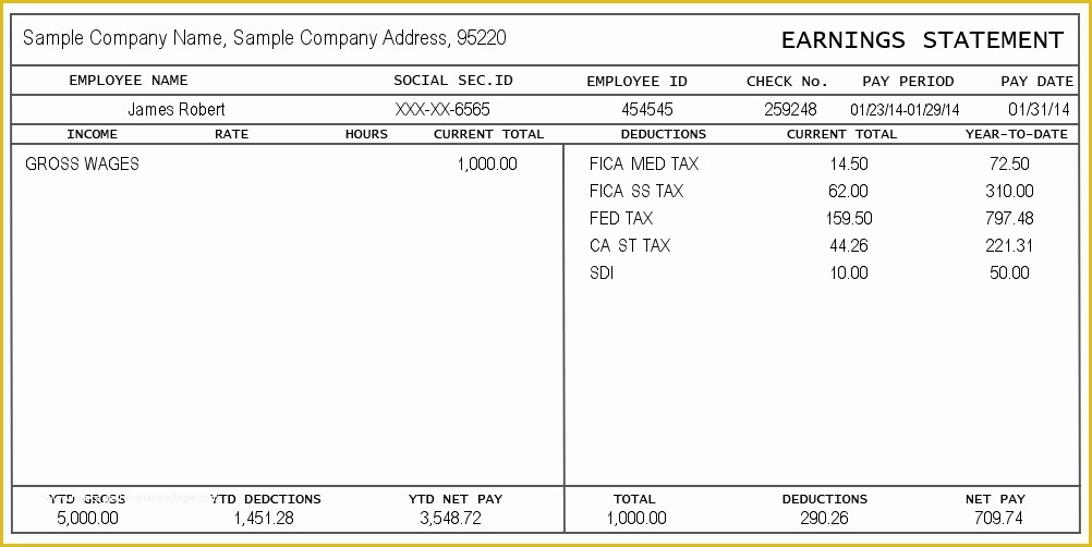 Free Paystub Template Of 6 Free Paystub Maker