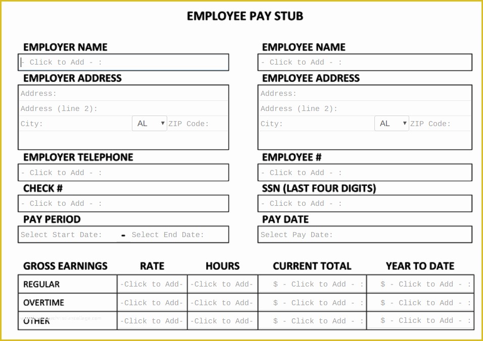 Free Paystub Template Of Free Pay Stub Template Tips & What to Include