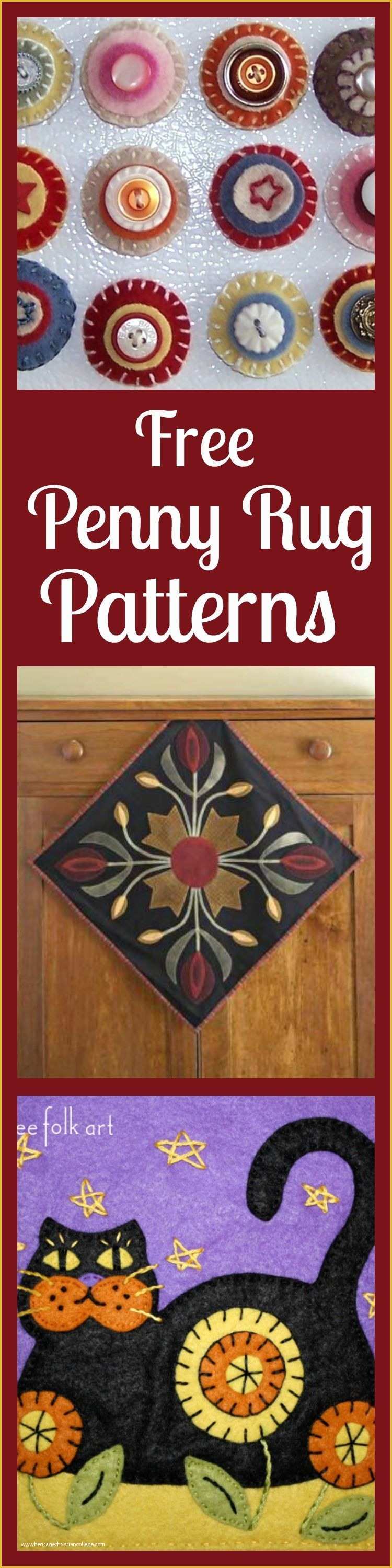 Free Penny Rug Templates Of Free Penny Rug Patterns Felt Pinterest