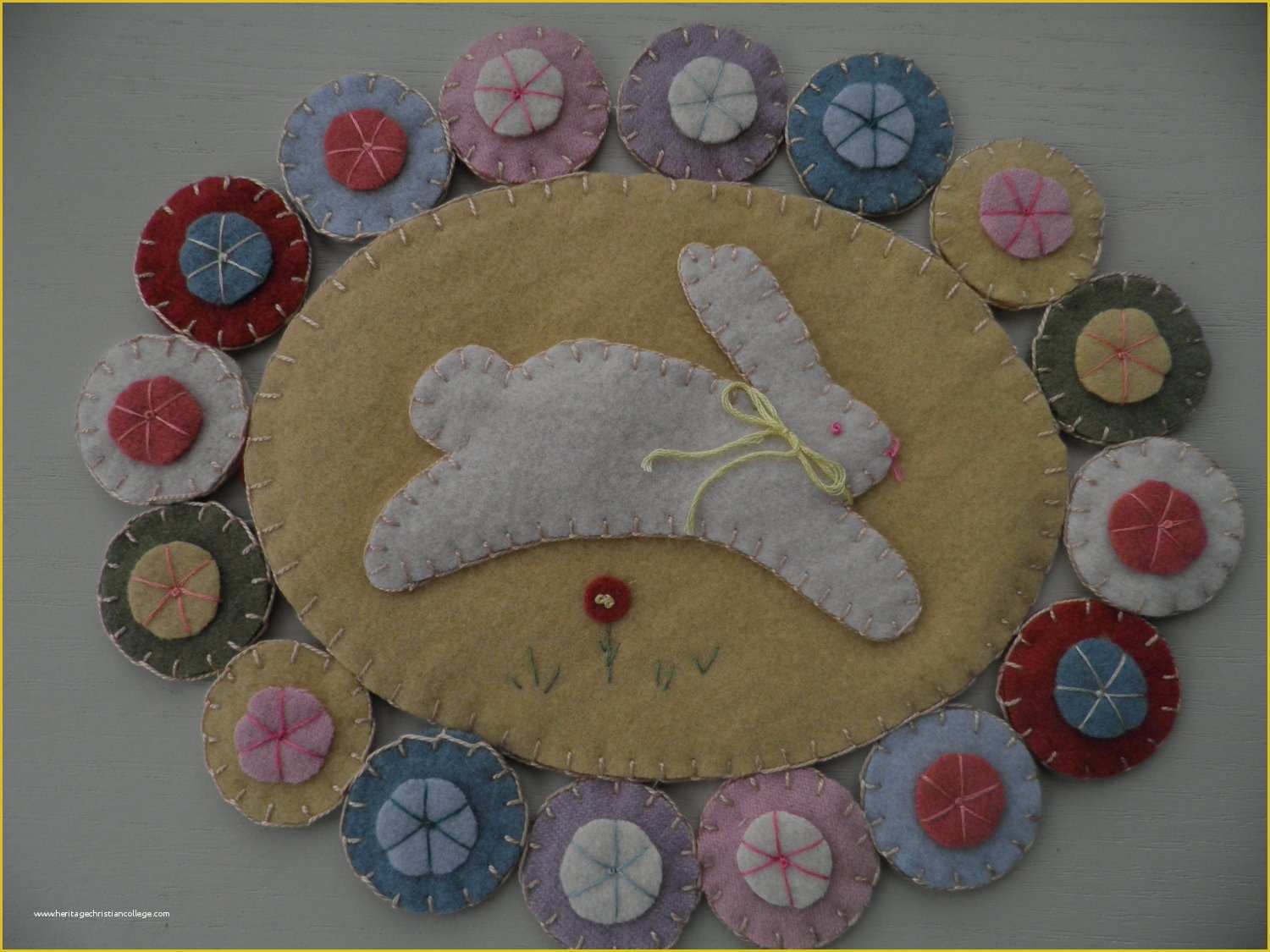 Free Penny Rug Templates Of Free Shipping Felted Wool Bunny Penny Rug Table Mat