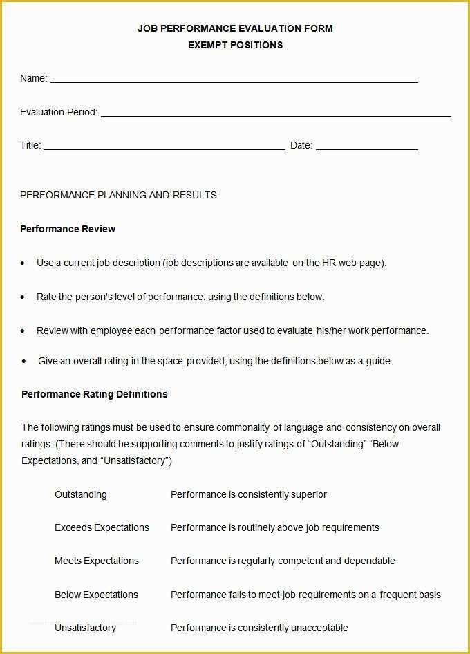 Free Performance Evaluation Templates Of 9 Sample Performance Review Templates Pdf Doc