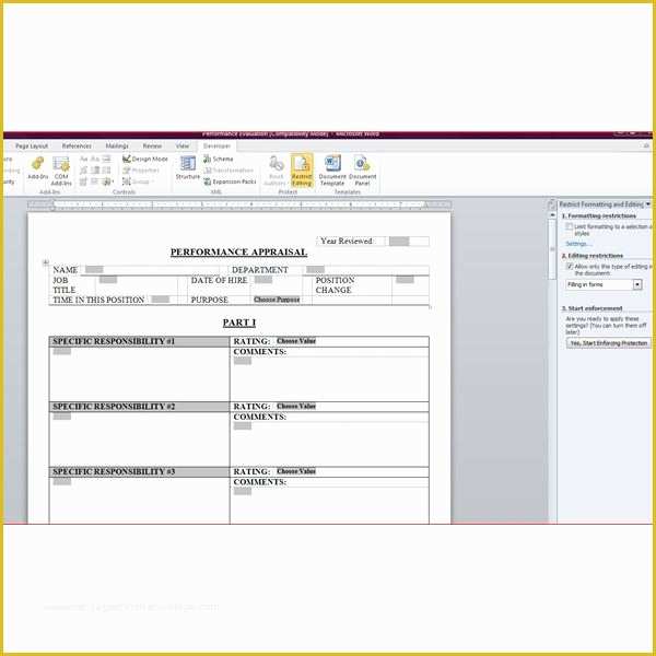Free Performance Evaluation Templates Of Free Downloadable Performance Appraisal form