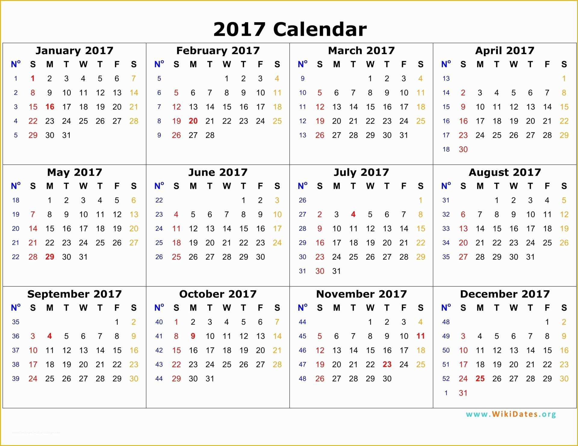 Free Photo Calendar Template 2017 Of 2017 Calendar
