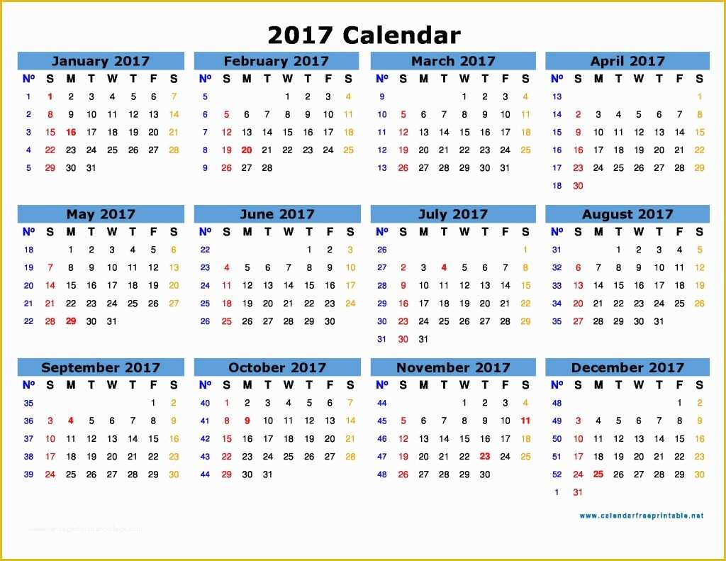 Free Photo Calendar Template 2017 Of 2017 Calendar Template
