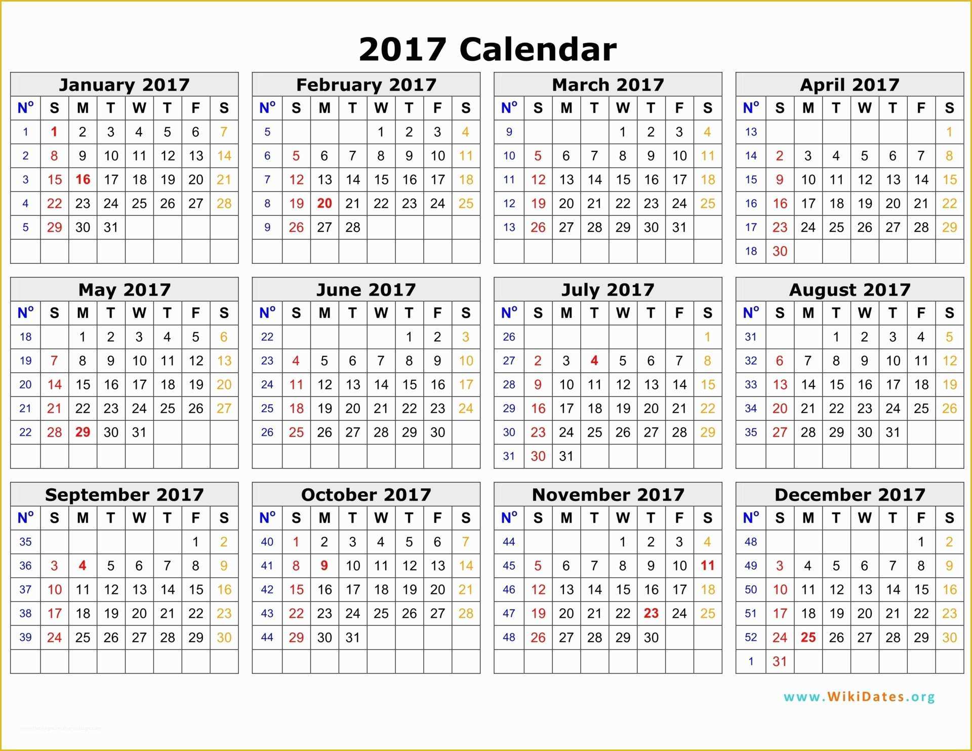 Free Photo Calendar Template 2017 Of 2017 Calendar Template