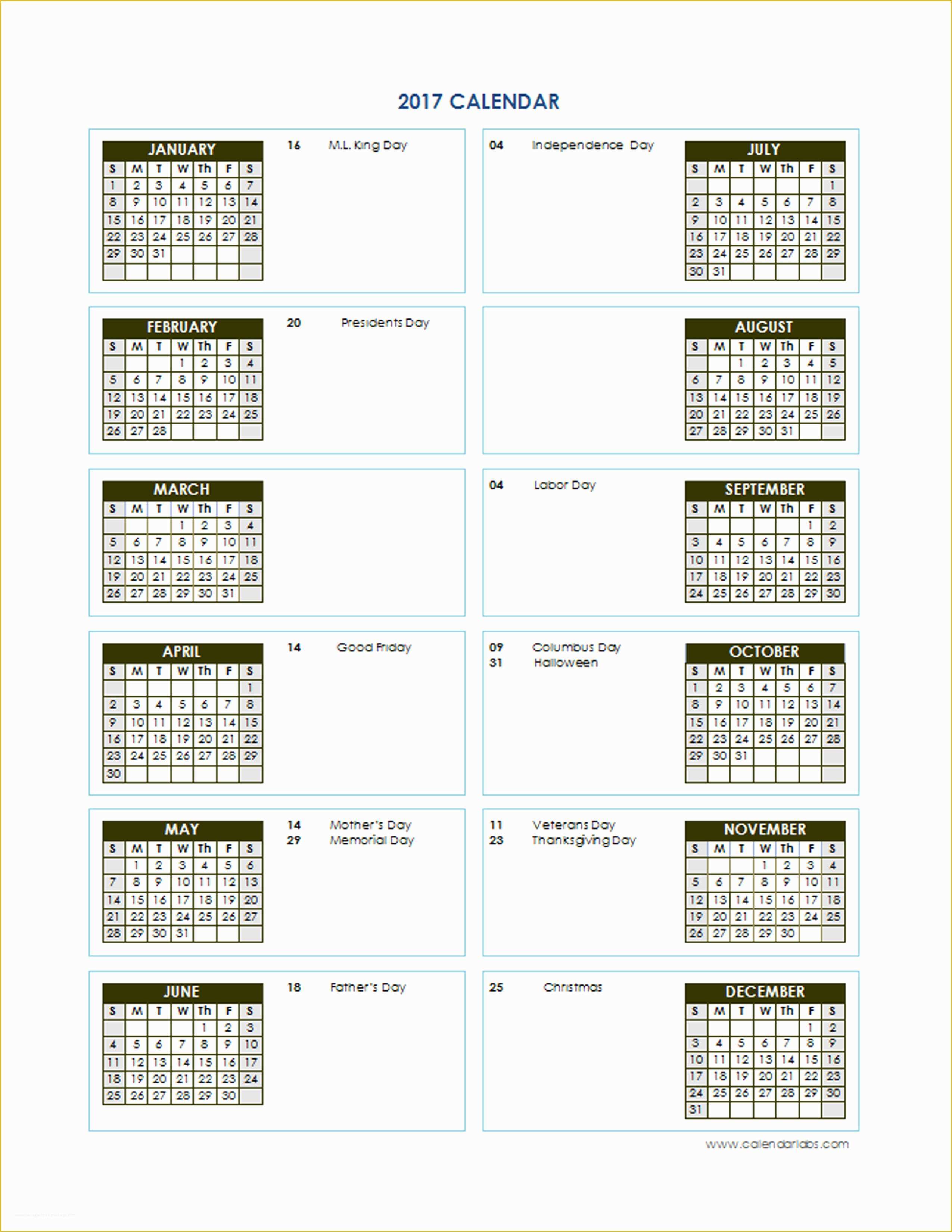 Free Photo Calendar Template 2017 Of 2017 Yearly Calendar Template Vertical 02 Free Printable