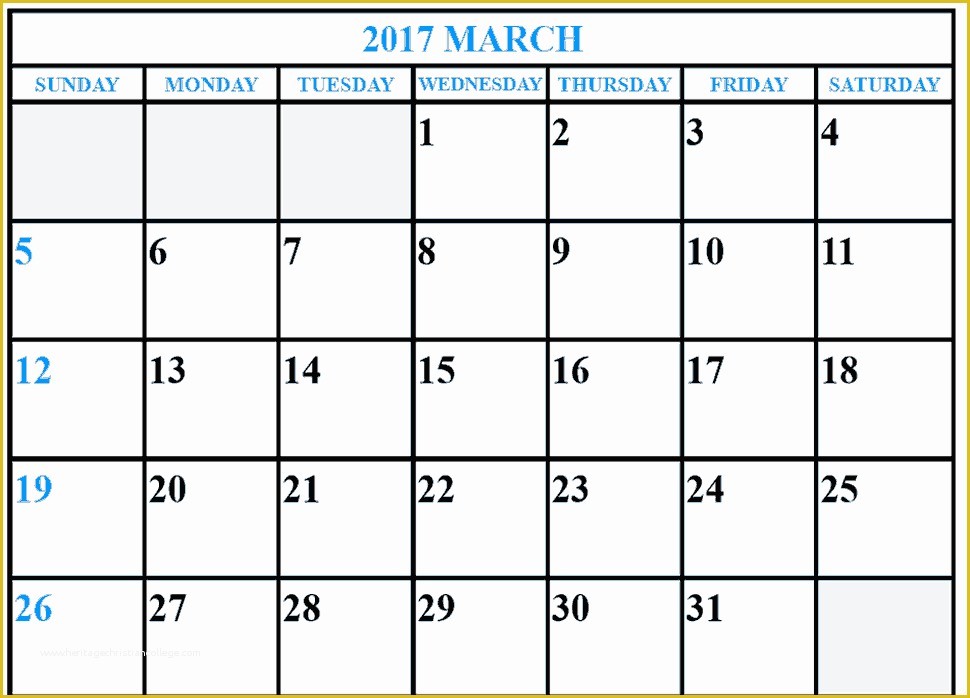 Free Photo Calendar Template 2017 Of Free March 2017 Calendar Template Calendar and