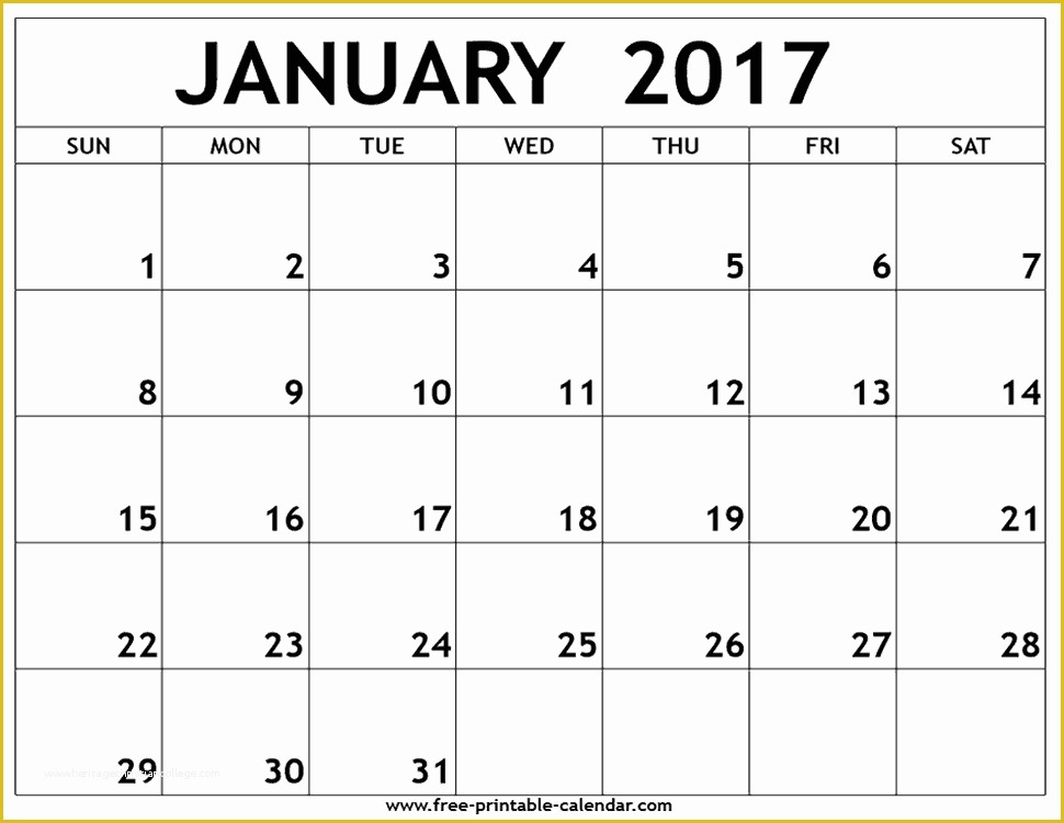 Free Photo Calendar Template 2017 Of Line Printable Calendars 2017 Calendar Template 2018