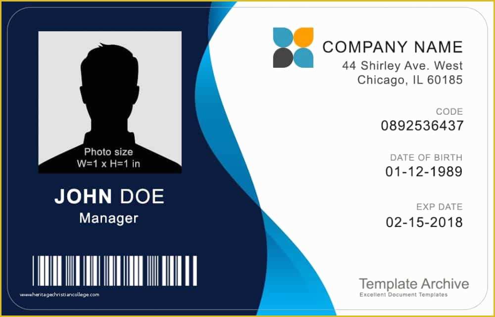 Free Photo Id Badge Template Of 16 Id Badge & Id Card Templates Free Template Archive