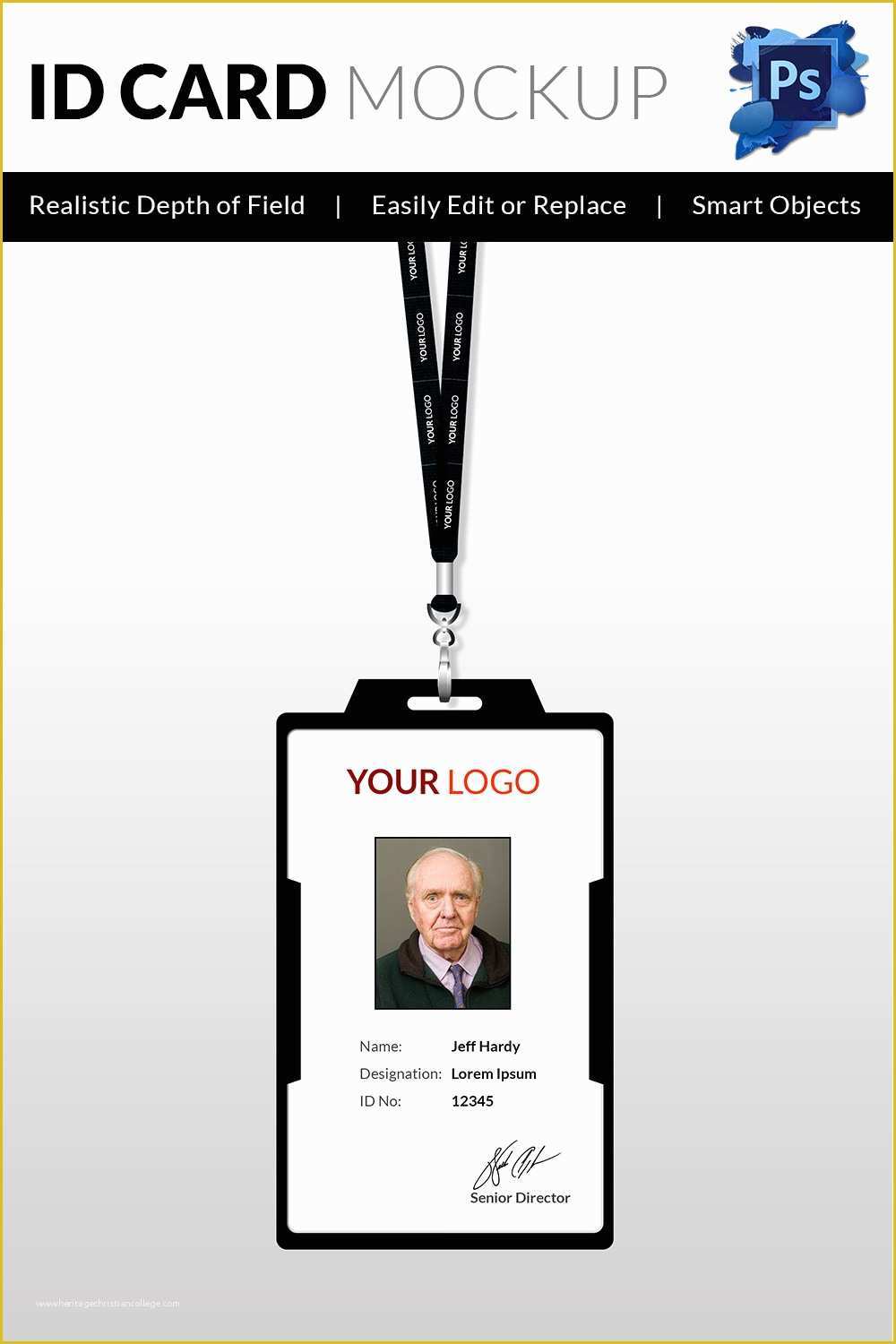 Free Photo Id Badge Template Of 18 Id Card Templates – Free Psd Documents Download