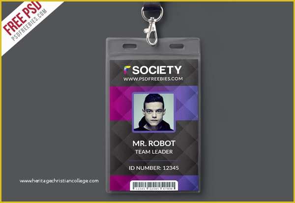 Free Photo Id Badge Template Of 32 Id Card Templates Psd Ai Word Pages