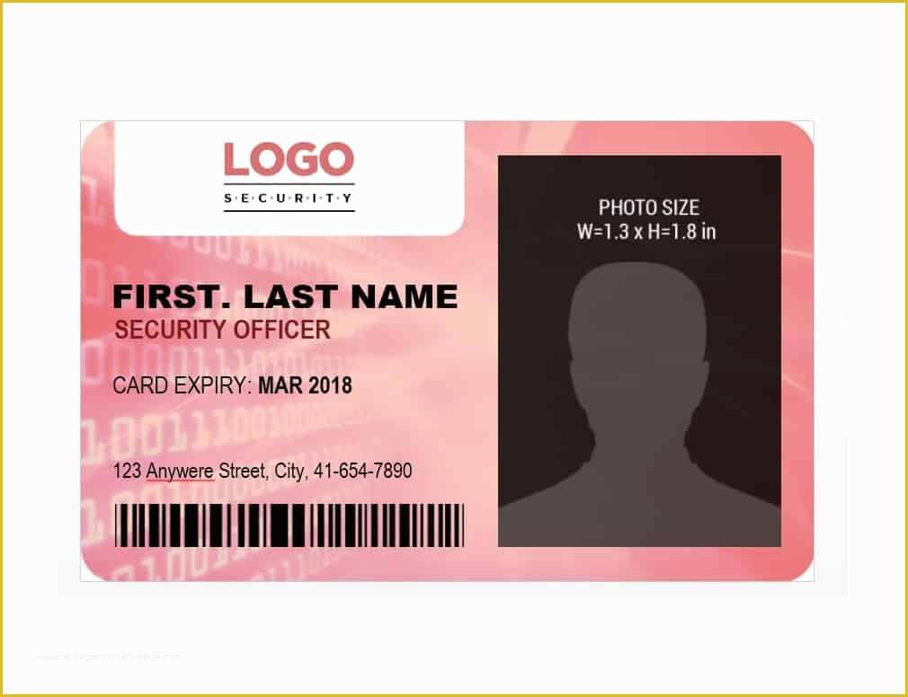 Free Photo Id Badge Template Of 50 Id Badge &amp; Id Card Templates Free Template Archive