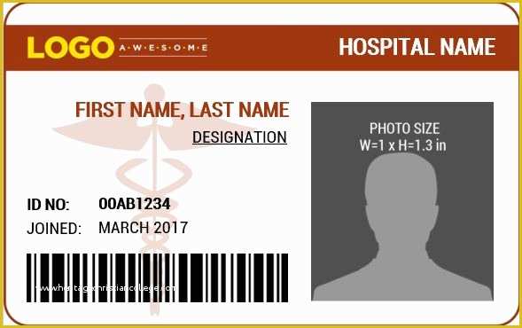 Free Photo Id Badge Template Of Doctor S Id Badge Templates for Ms Word