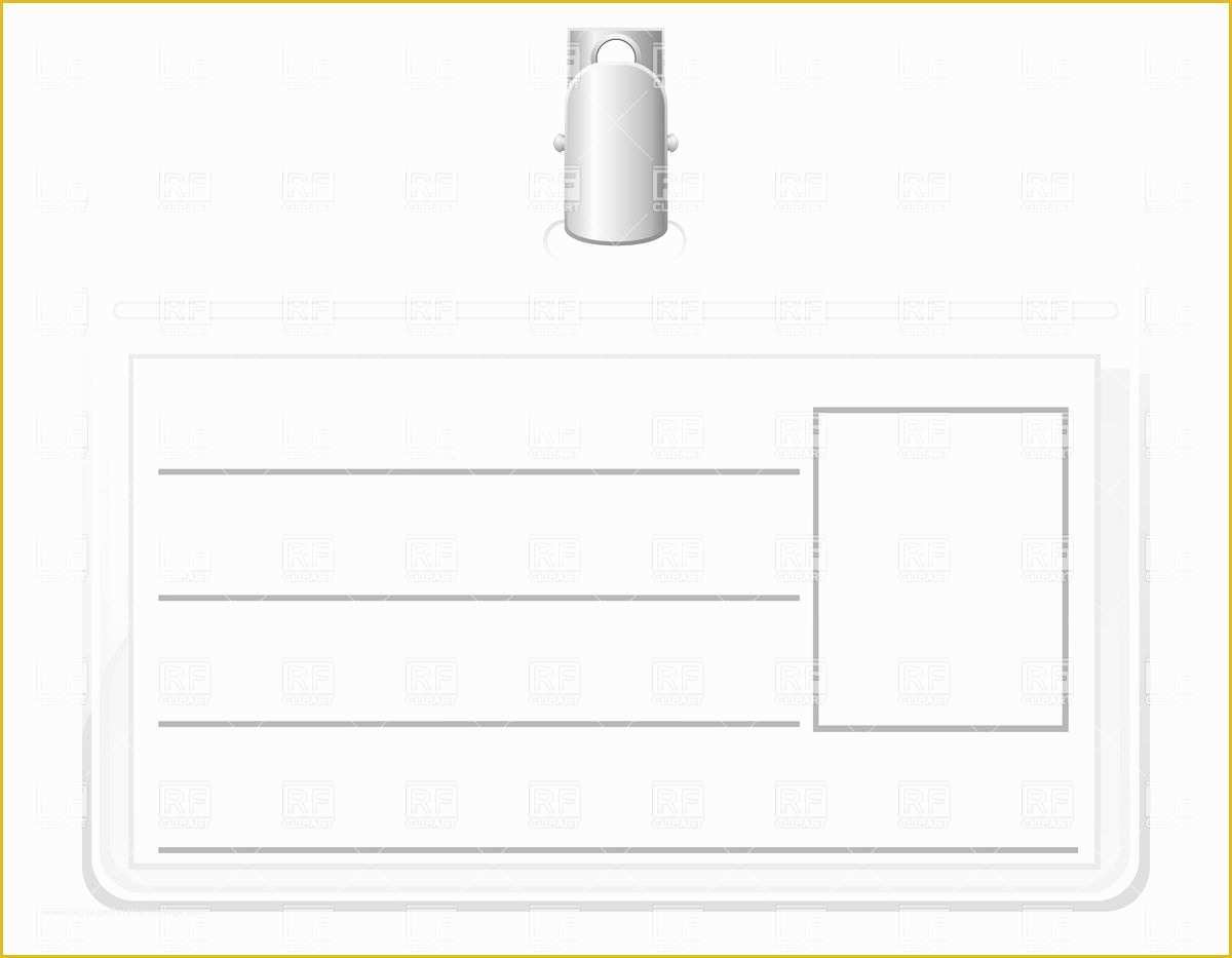 Free Photo Id Badge Template Of Identification Card Blank White Name Tag Badge