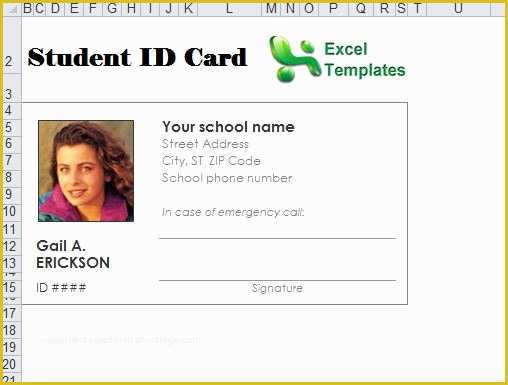 Free Photo Id Badge Template Of Student Id Card Template