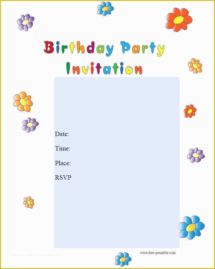 Free Photo Party Invitation Templates Of 9 Birthday Party Invitation Templates Free Word Designs