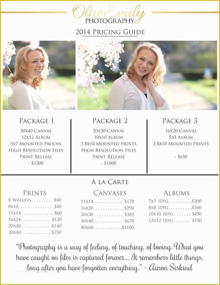 Free Photography Pricing Guide Template Of Best 25 Graphy Pricing Ideas On Pinterest