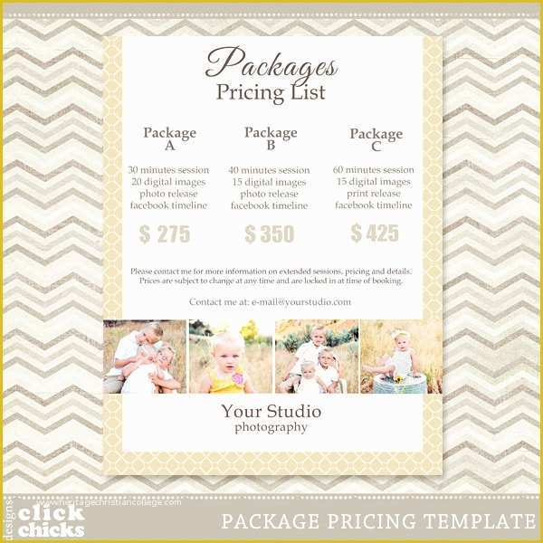 Free Photography Pricing Guide Template Of Graphy Package Pricing List Template 008 C061