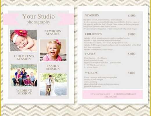 Free Photography Pricing Guide Template Of Graphy Package Pricing List Template Price List Price