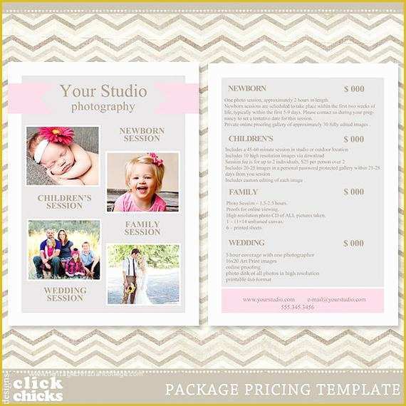 Free Photography Pricing Guide Template Of Graphy Package Pricing List Template Price List Price