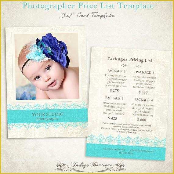 Free Photography Pricing Guide Template Of Items Similar to Grapher Price List Graphy