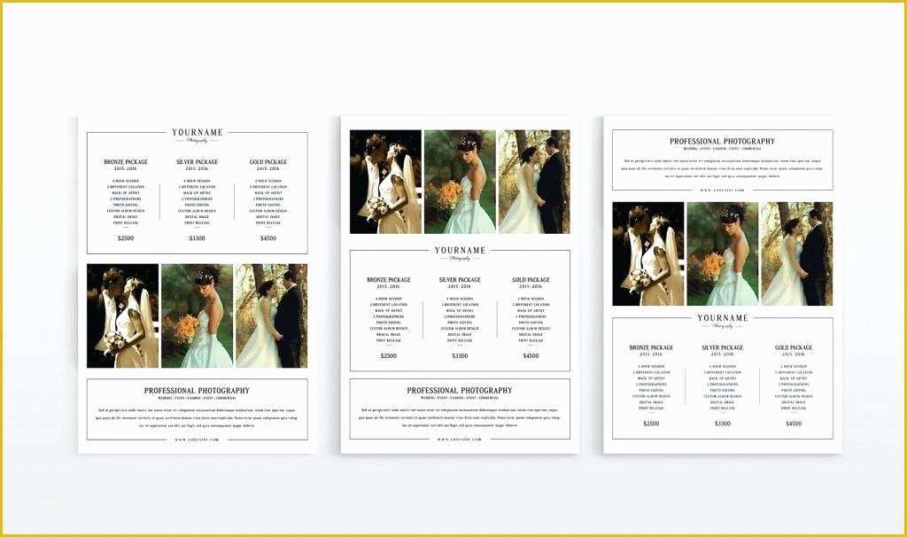 Free Photography Pricing Guide Template Of Modern Graphy Price List Template Deals Wedding