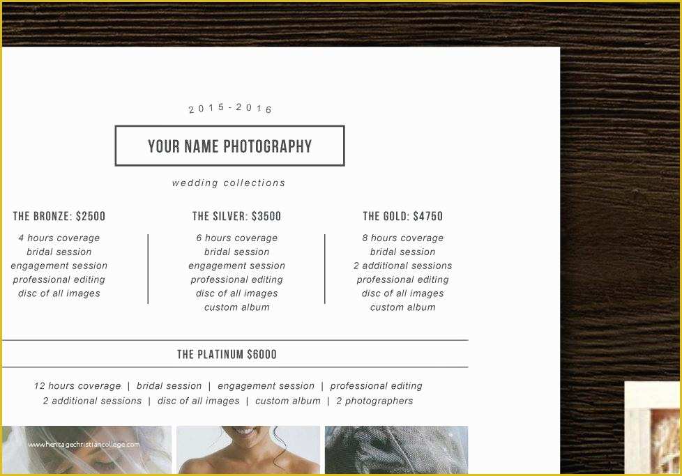 Free Photography Pricing Guide Template Of Photography Price List Template – Lovestung