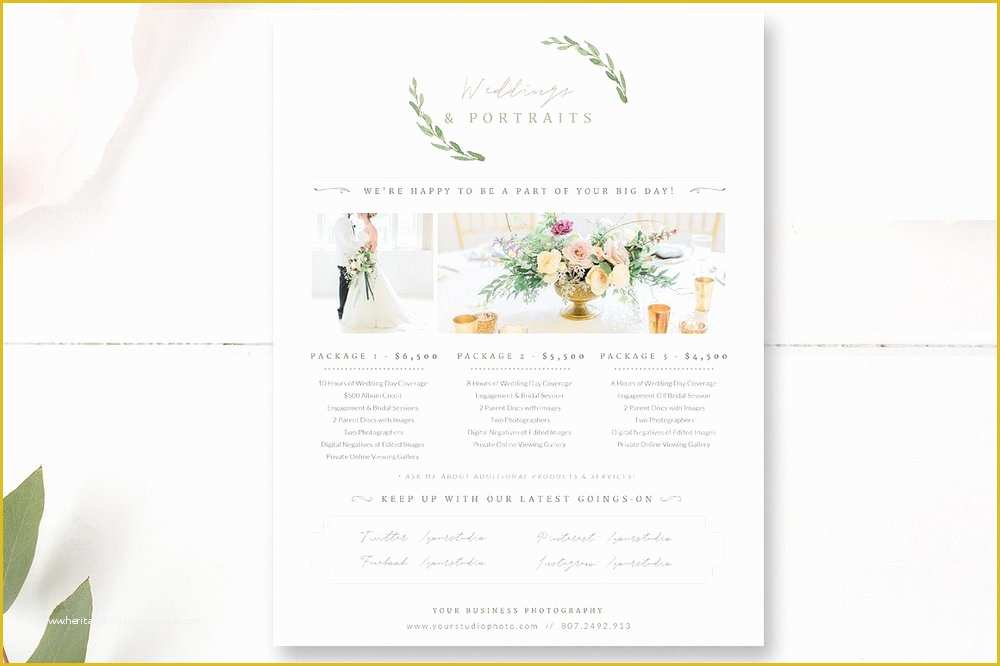 Free Photography Pricing Guide Template Of Price List Template for Wedding Graphers